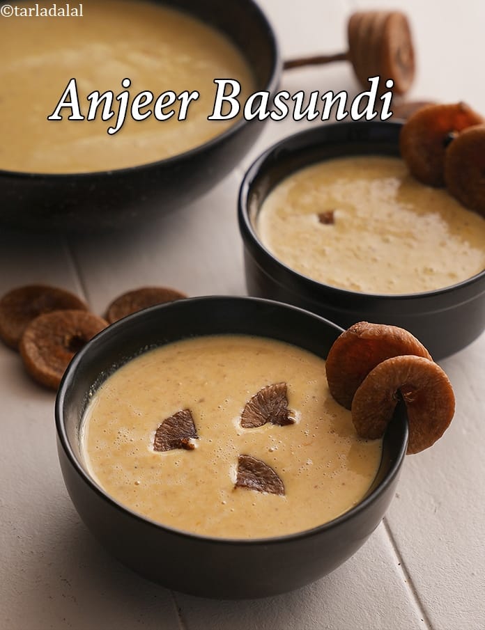 Anjeer basundi recipe | easy anjeer basundi | dried figs basundi | | Tarla Dalal