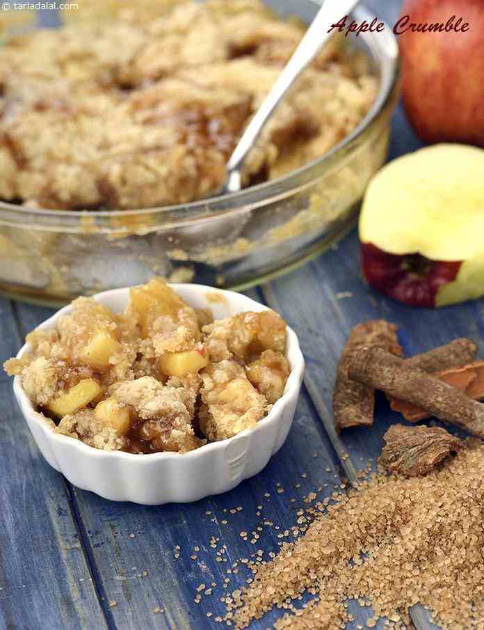 Apple Crumble ( Microwave Recipes) | Tarla Dalal