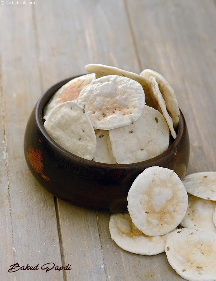 Baked Papdi ( Microwave Recipe) | Tarla Dalal