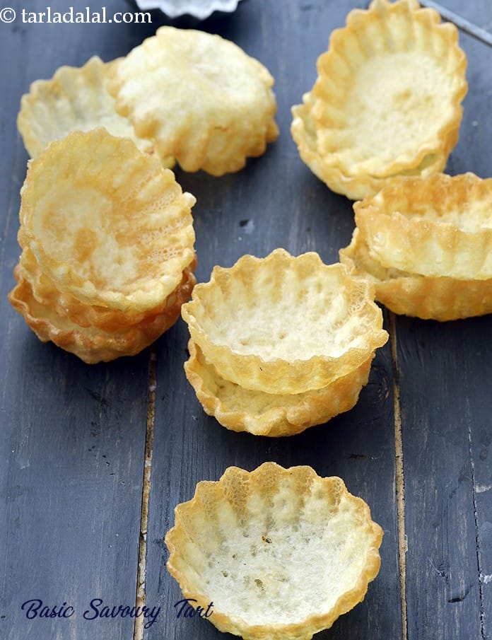 Easy tart recipe | savoury tart crust | fried tart | Indian tart shell | | Tarla Dalal
