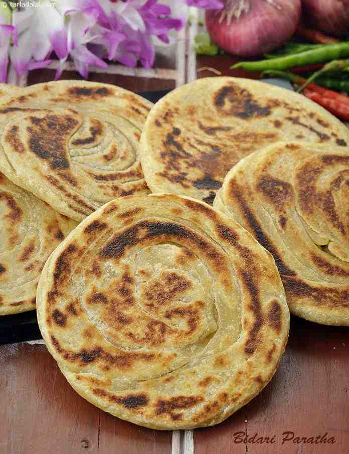 Bidari Paratha, Hyderabadi Bidari Parantha | Tarla Dalal
