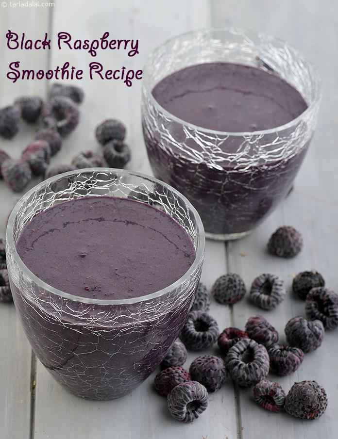 Black Raspberry Smoothie Recipe | Tarla Dalal