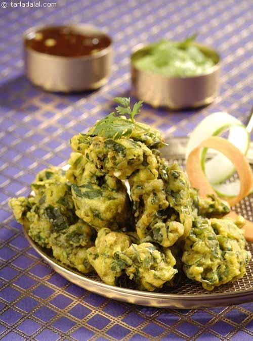 Cheel Pakodas ( Know Your Green Leafy Vegetables ) | Tarla Dalal
