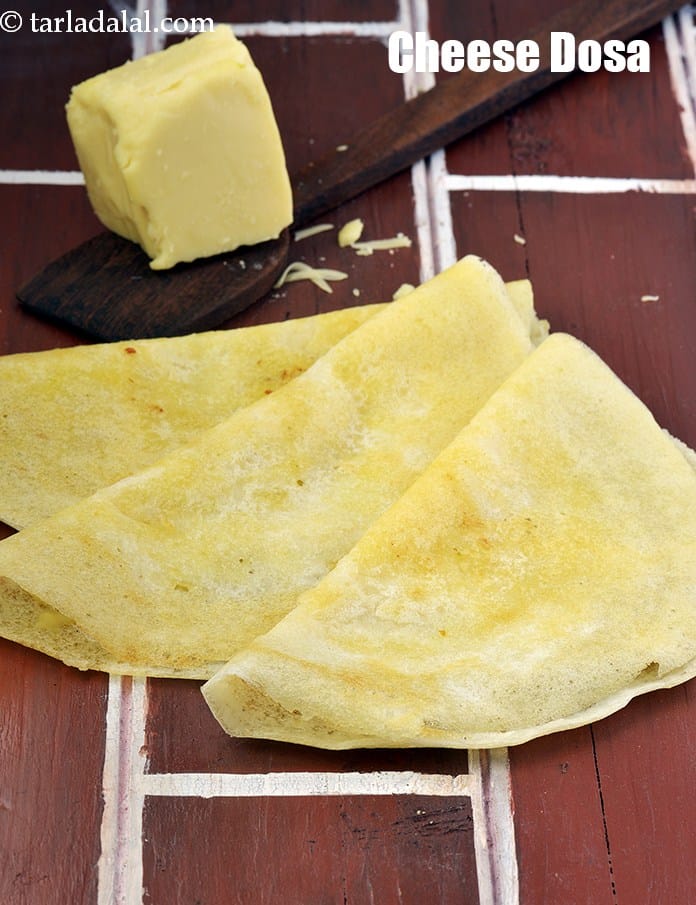 Cheese dosa recipe | how to make cheese dosa for kids | street style butter cheese dosa | crispy cheese dosa | | Tarla Dalal