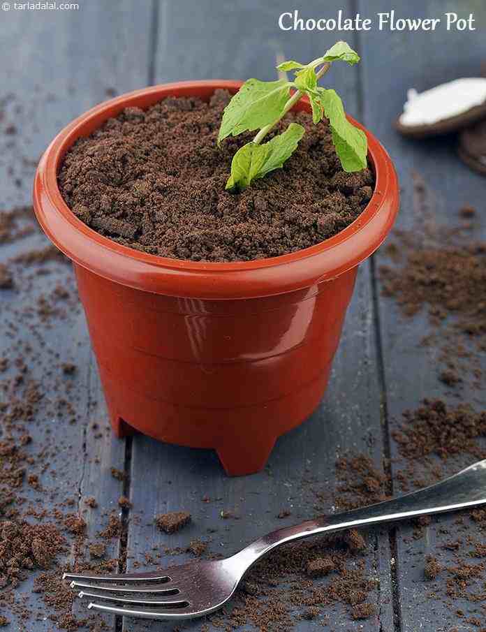 Chocolate Flower Pot | Tarla Dalal