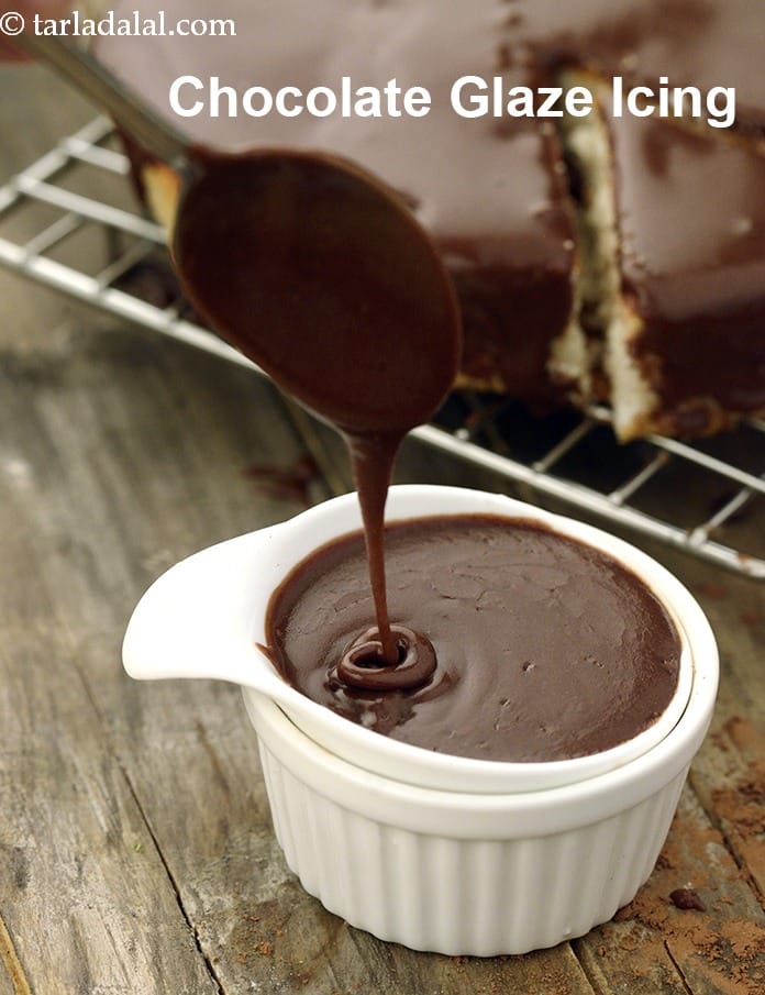 Chocolate Glaze Icing | Tarla Dalal