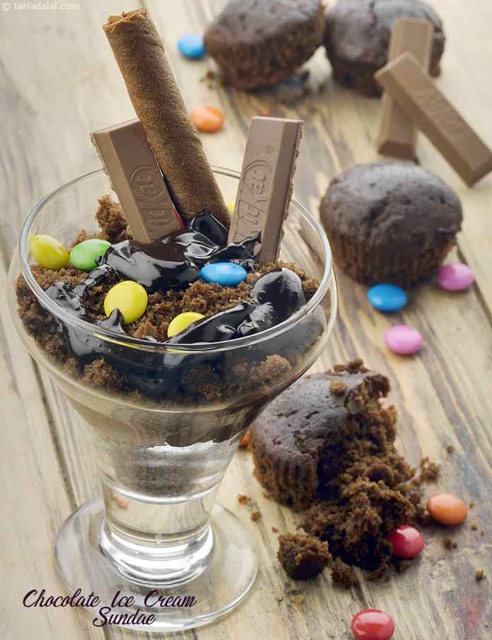 Chocolate Ice Cream Sundae | Tarla Dalal