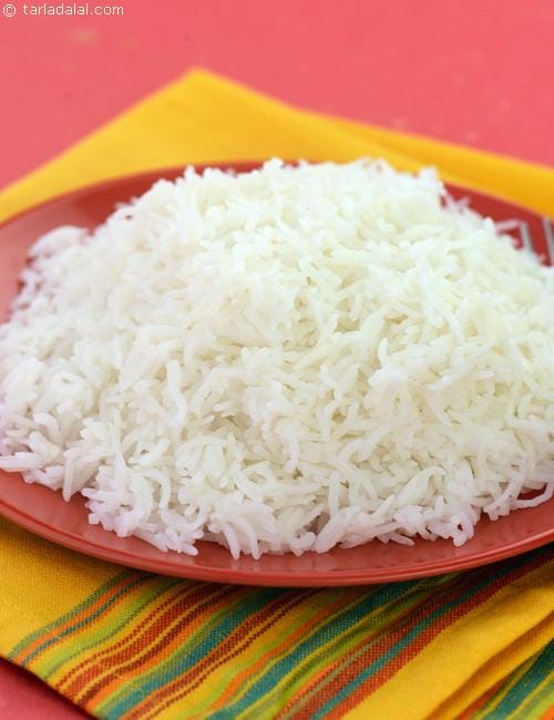 Cooked Long Grained Rice | Tarla Dalal