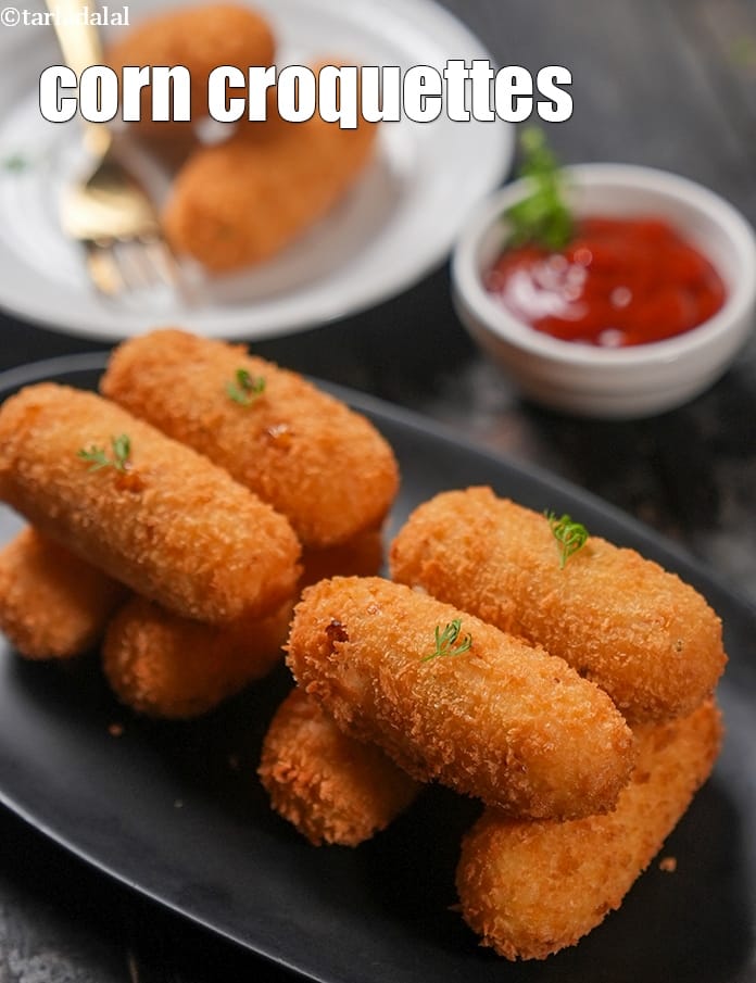 Corn croquettes recipe | Indian style corn croquettes | corn and rice croquettes |
 | Tarla Dalal