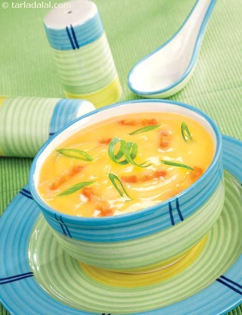 Creamy Pumpkin Soup ( Recipe for Toddlers) | Tarla Dalal