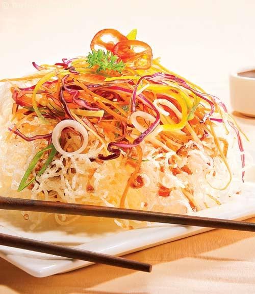 Crispy Rice Noodle Salad | Tarla Dalal