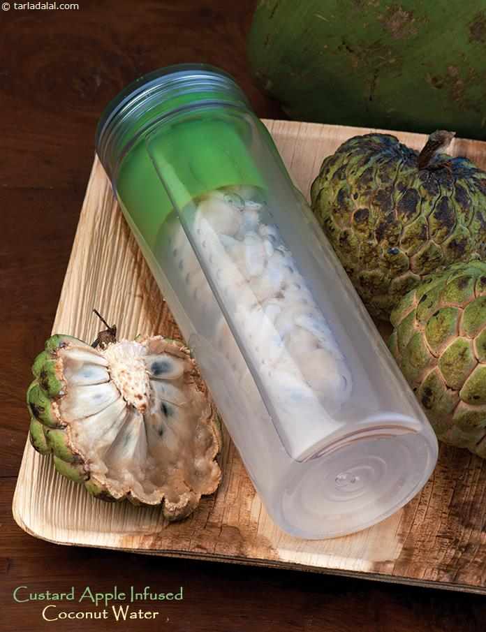 Custard Apple Infused Coconut Water | Tarla Dalal