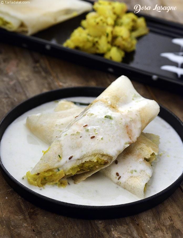 Dosa Lasagne | Tarla Dalal