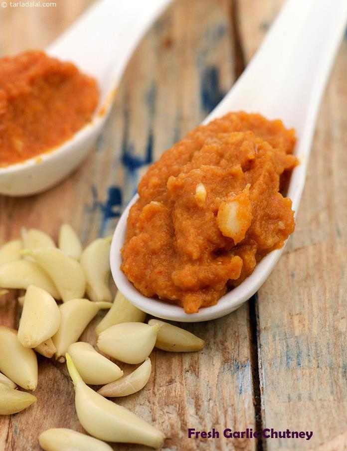 Fresh Garlic Chutney | Tarla Dalal