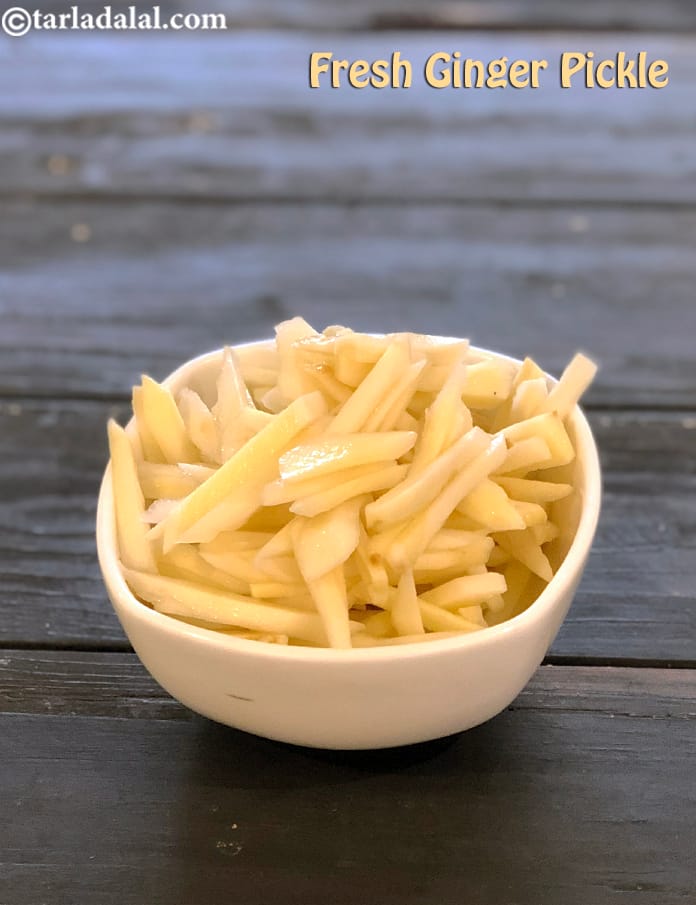 Fresh Ginger Pickle | Tarla Dalal
