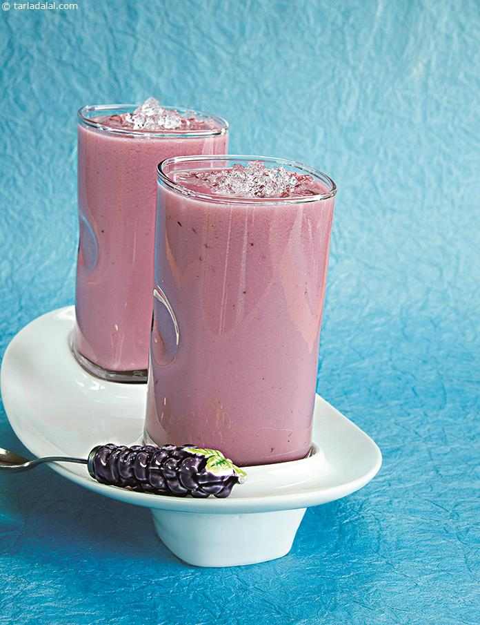 Grape Cranberry Smoothie ( Burgers and Smoothie Recipe) | Tarla Dalal