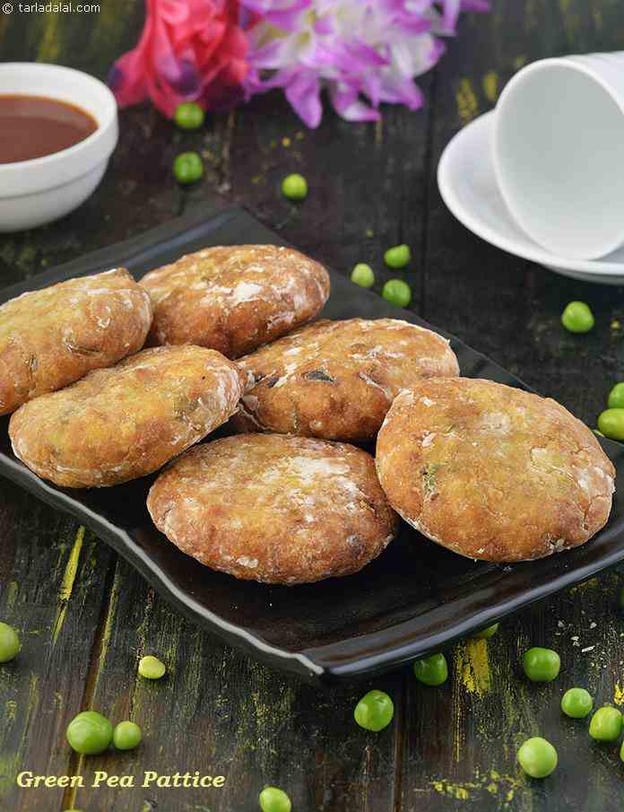 Green Pea Pattice | Tarla Dalal