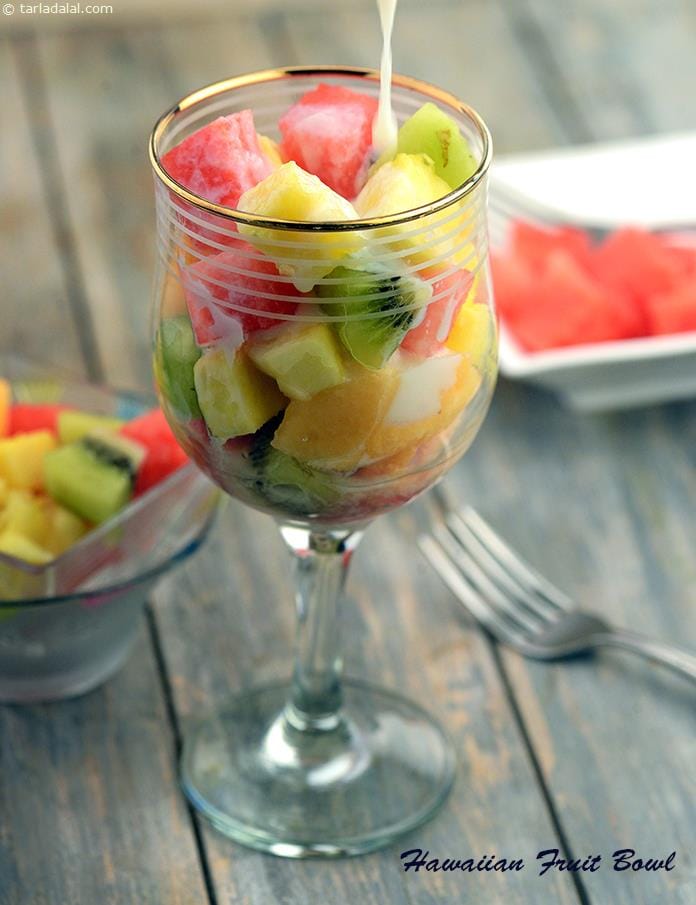 Hawaiian Fruit Bowl recipe | Tarla Dalal