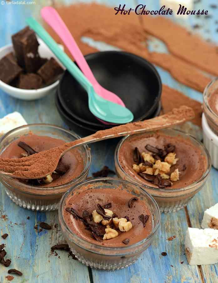 Hot Chocolate Mousse ( Mousses Recipe) | Tarla Dalal