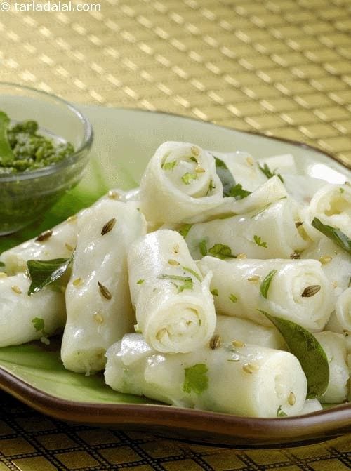 Khandvi (  Faraal Recipe) | Tarla Dalal