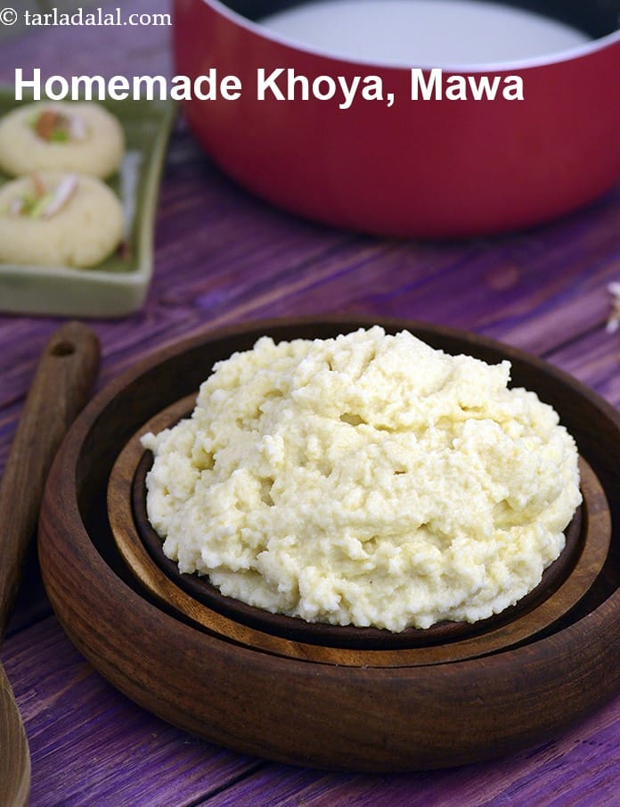 Homemade khoya (mawa) recipe | how to make mawa at home from milk | khoya recipe without microwave | halwai style khoya or mawa | | Tarla Dalal