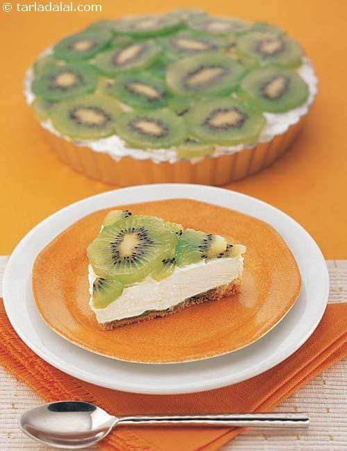 Kiwi Cheesecake  ( Cheesecakes Recipe) | Tarla Dalal