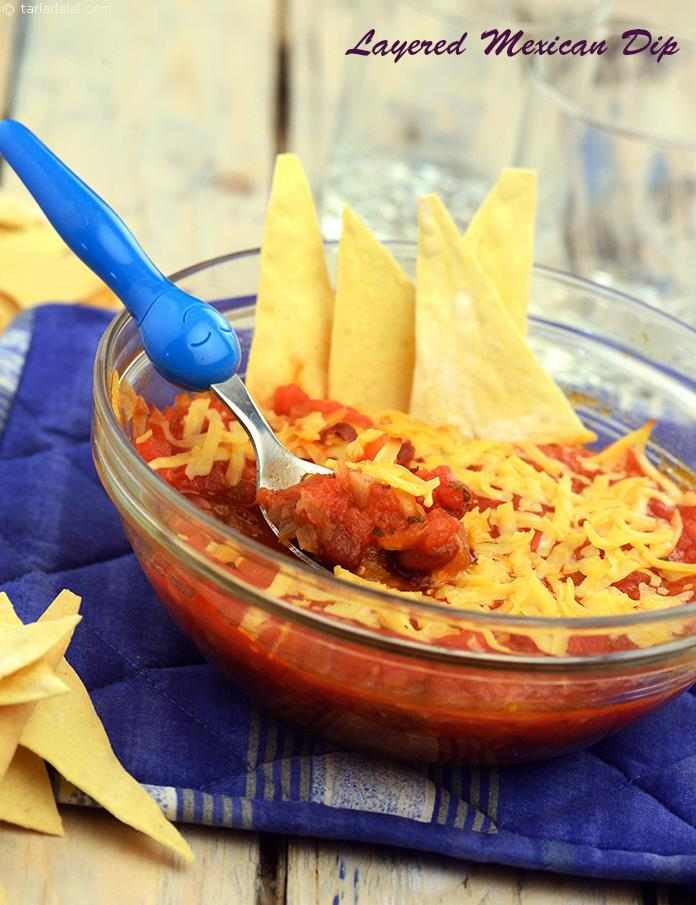 Layered Mexican Dip | Tarla Dalal