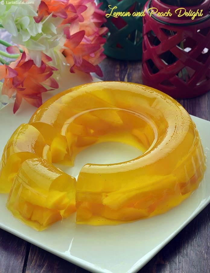 Lemon and Peach Delight | Tarla Dalal