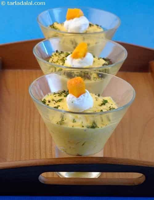 Mango Ginger Mousse ( Mousses Recipe) | Tarla Dalal
