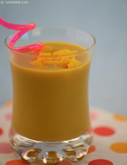 Mango Soya Milkshake | Tarla Dalal