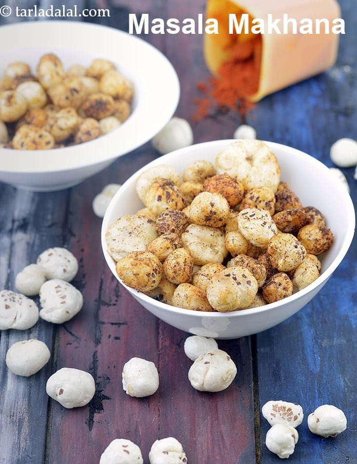 Masala makhana recipe | spicy masala makhana | healthy makhana |masala phool makhana | roasted makhana in 10 minutes | Tarla Dalal