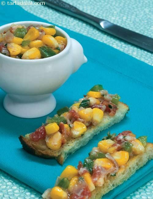 Mexican Veg Toast | Tarla Dalal