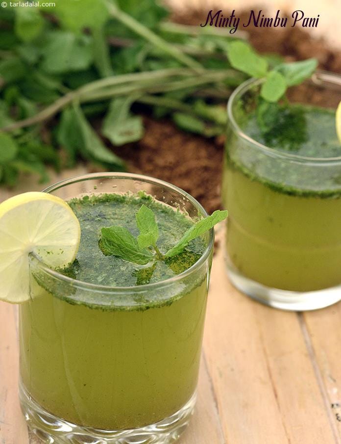 Minty Nimbu Pani ( Tiffin Treats) | Tarla Dalal