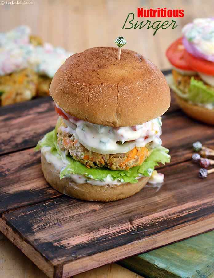 Nutritious Burger | Tarla Dalal