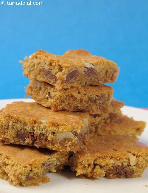 Oats, Walnut and Cornflakes Snack Bar | Tarla Dalal