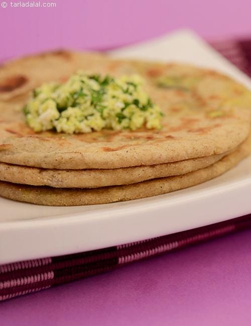Low- Fat Paneer Paratha | Tarla Dalal