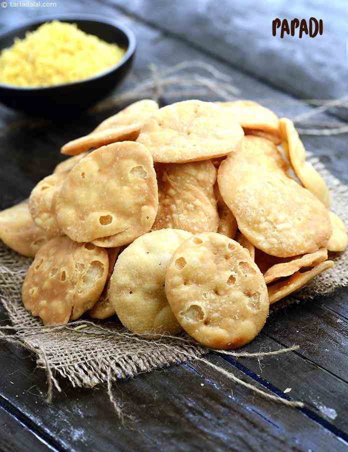 Papdi | papadi recipe | papri recipe | how to make fried papdi for chaat | homemade papdi for chaat | Tarla Dalal