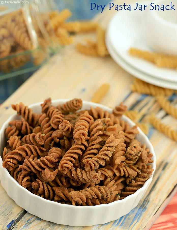 Dry Pasta Jar Snack, Gluten Free Recipe | Tarla Dalal