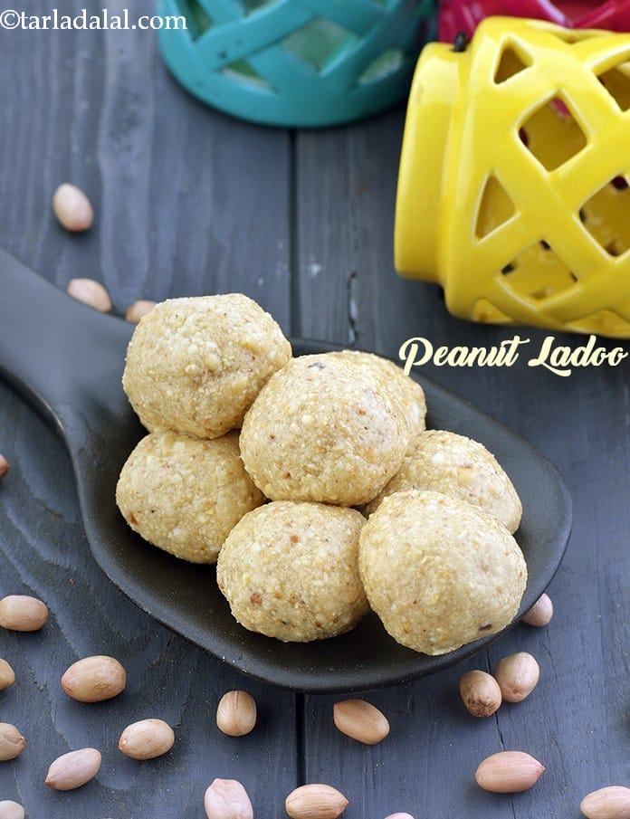 Peanut ladoo recipe | singdana ladoo | peanut laddu | quick and easy peanut ladoo | | Tarla Dalal