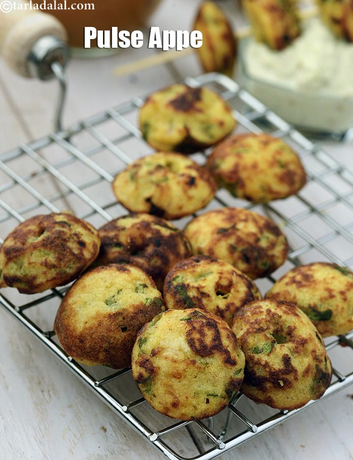 Pulse appe recipe | mixed dal appe | dal vegetable rice appe |  South Indian breakfast | | Tarla Dalal