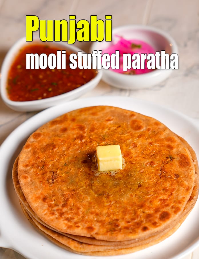 Punjabi mooli stuffed paratha recipe | radish stuffed paratha | Punjabi mooli ke parathe | mooli paratha dhaba style | | Tarla Dalal