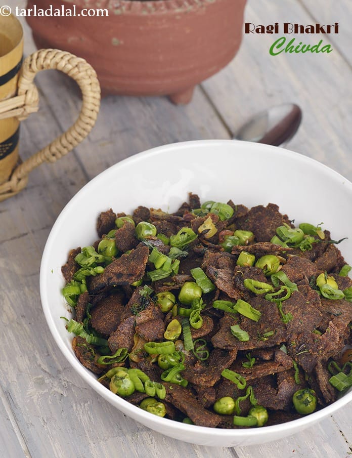 Ragi bhakri chivda recipe | healthy bhakri cha chivda | Indian phodnichi bhakri | Maharashtrian snack | | Tarla Dalal