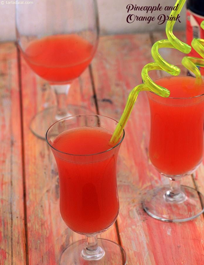 Pineapple and Orange Drink recipe, Party Recipes, Entertaining Recipes | Tarla Dalal