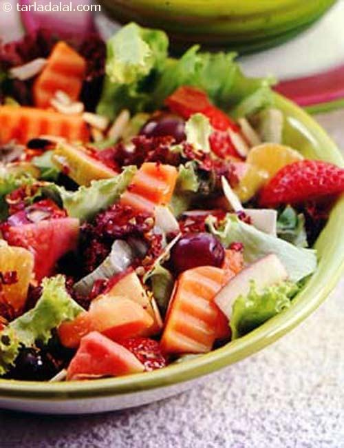 Rainbow Salad ( Eat Well Stay Well Recipes ) | Tarla Dalal