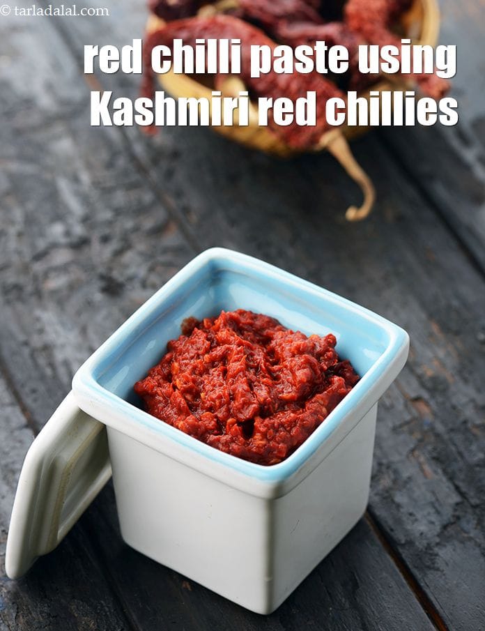 Red chilli paste 2 ways recipe | homemade Indian red chilli paste | Kashmiri red chilli paste | laal mirch ki paste | | Tarla Dalal