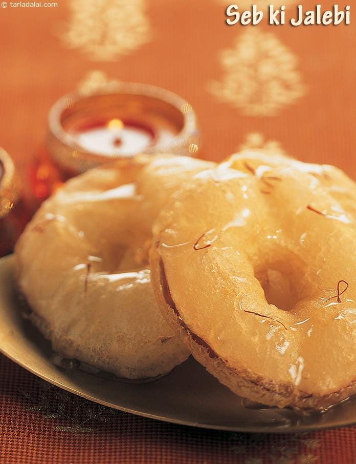 Seb ki Jalebi, Apple Jalebi Recipe | Tarla Dalal