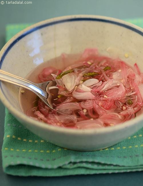 Sirkewala Pyaz, Oil Free Onion Pickle | Tarla Dalal