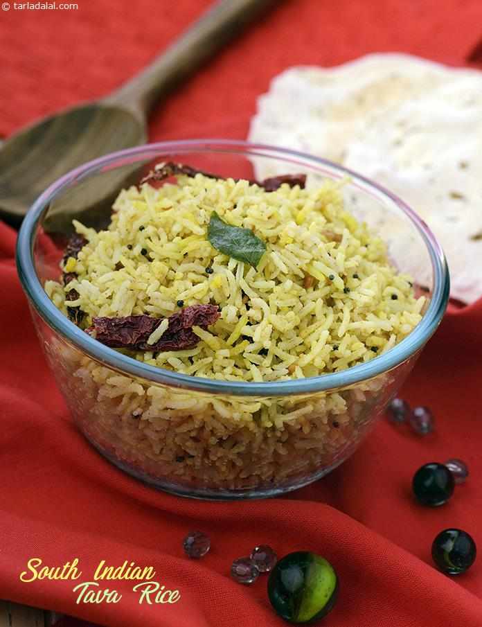 South Indian Tava Rice | Tarla Dalal