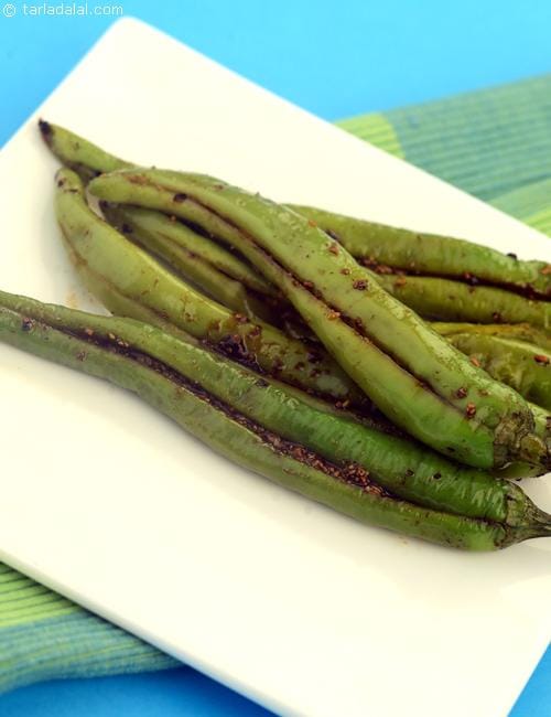 Stuffed Chillies | Tarla Dalal