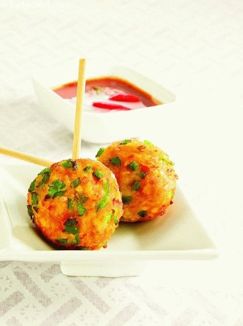 Sweet Corn Balls ( Kebabs and Tikkis Recipes) | Tarla Dalal